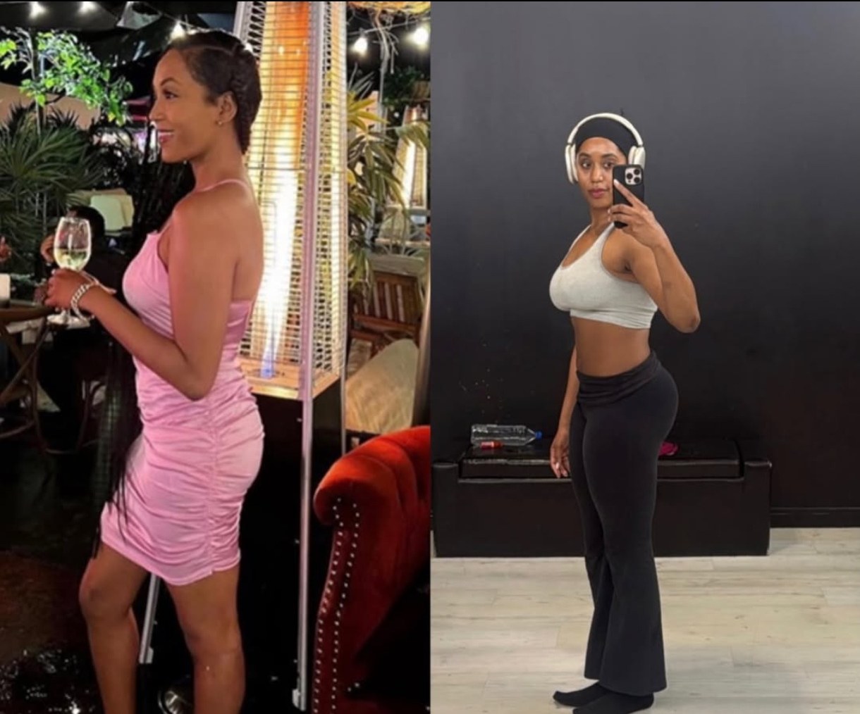 Founder's transformation. side by side, before and after building lean muscle mass